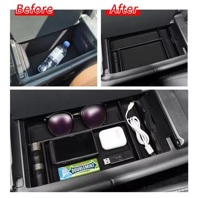 For Lexus RX 2025 2025 ABS Armrest Storage Box Center Console Organizer Tray Car Interior Accessories Stowing Tidying BLACK