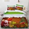 For Kids Teens Girls Bedroom Decor - Christmas Duvet Cover Set Microfiber Santa Claus Bedding Set Cartoon Bedding Set Single King