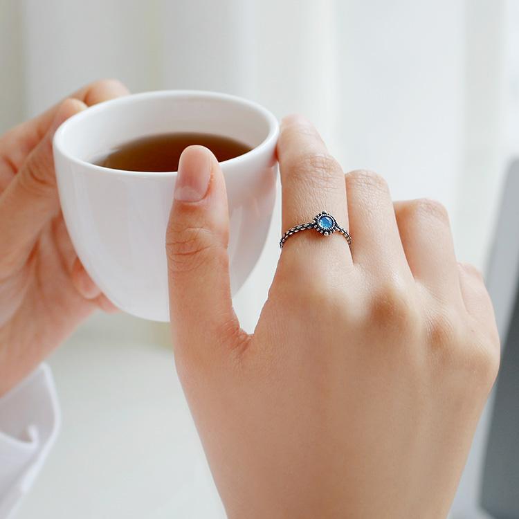 47Bag 925 Silver Natural Gemstone Ring Ariel/ Arie