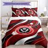 Set Lenzuola Stampato Sheffield United Football 3 Pezzi, Comodo Set Copripiumino per Camera da Letto Amico della Pelle
