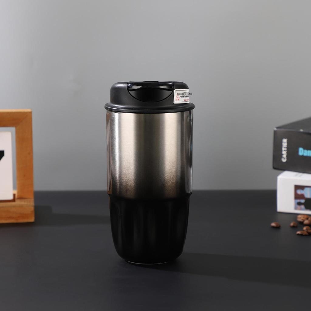 Stylish Double-Walled 316 Stainless Steel Travel Mug with Flower Petal Design