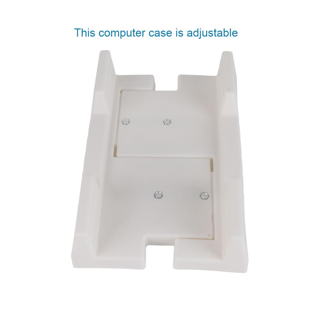Removable Computer Case Stand Holder Bracket Desktop Mainframe Storage Rack with Brake(Black)