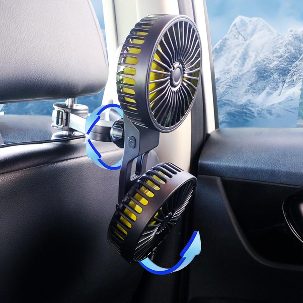 Adjustable Cooling Fan For Car Seat Back Efficiently Circulate Air With 360-degree Rotation Car Fan