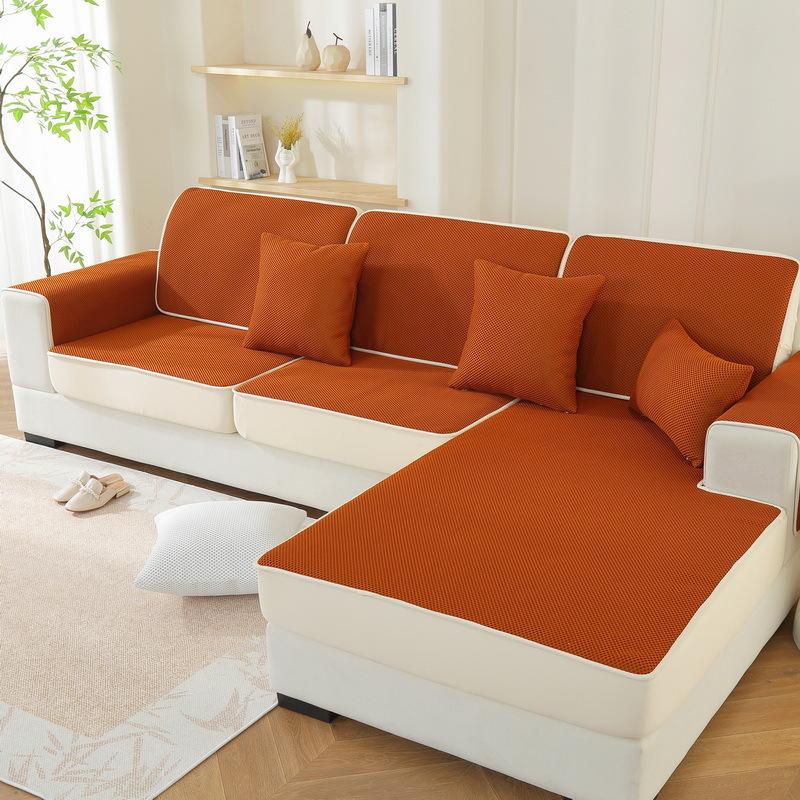 Summer Breathable Sandwich Sofa Hat Elastic Universal Sofa Cover All-Inclusive New Mat Sofa Cushion Seat Cushion