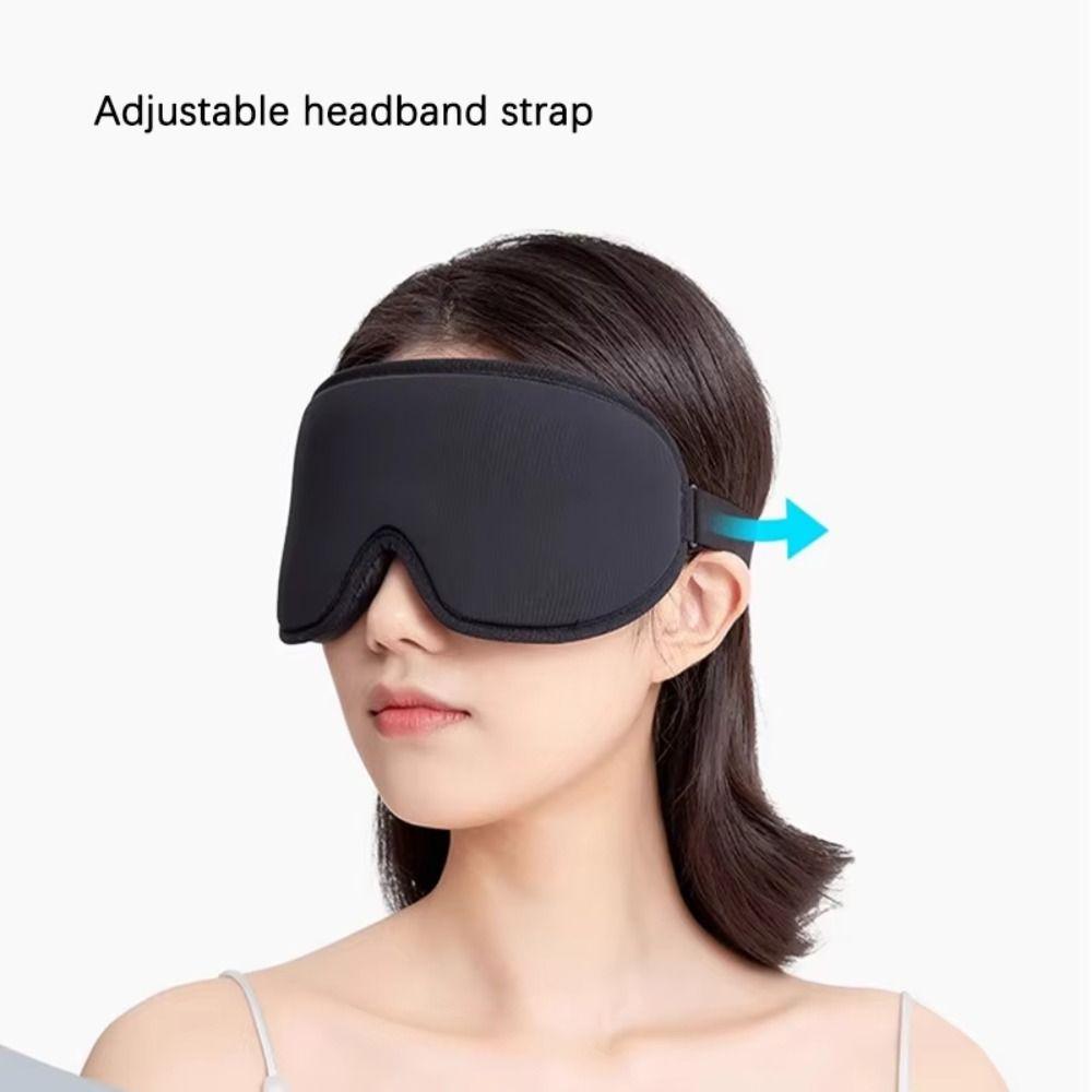 Comfy Material Sleep Mask Padded Design Blockout Light Eye Mask 3D Ice Silk Eye Mask  Relax Aid