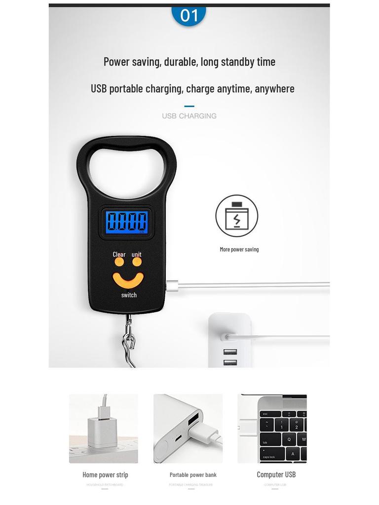 High-Precision Rechargeable 50kg Portable Handheld Electronic Scale