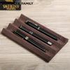 Contact's Family Luxury Leather Pen Tray 1/2/3 Slots Pens Holder Display Pen Stand Microfiber Desktop Organizer Home Office Use