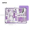 30pcs Nail Clipper Kit Manicure Set Stainless Steel Professional Pedicure Kit For Nail Care Tools Fingernails & Toenails Trimmer For Home