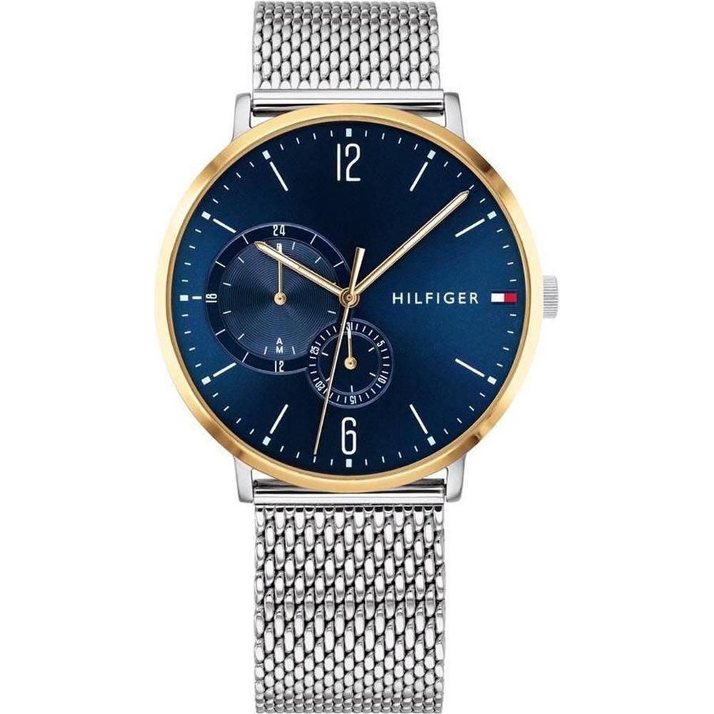 Tommy Hilfiger Historical Collection Blue Dial Silver Metal Men s Quartz Watch 1791505 синий