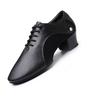 Men Latin Dance Shoes Anti Slip Square Social Ballroom Dancing Shoes Boy Practice Shoes Tango Genuine Leather Sneakers