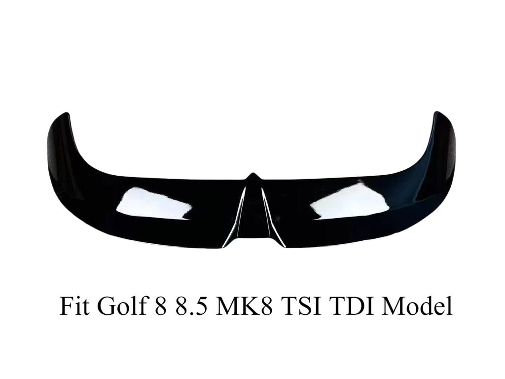 For VW Golf 8 MK8 8.5 GTI GTD R TSI TDI 2019 To 2026 Oettinger Style Car Rear Roof Spoiler Wing Glossy Black Carbon Fiber Look