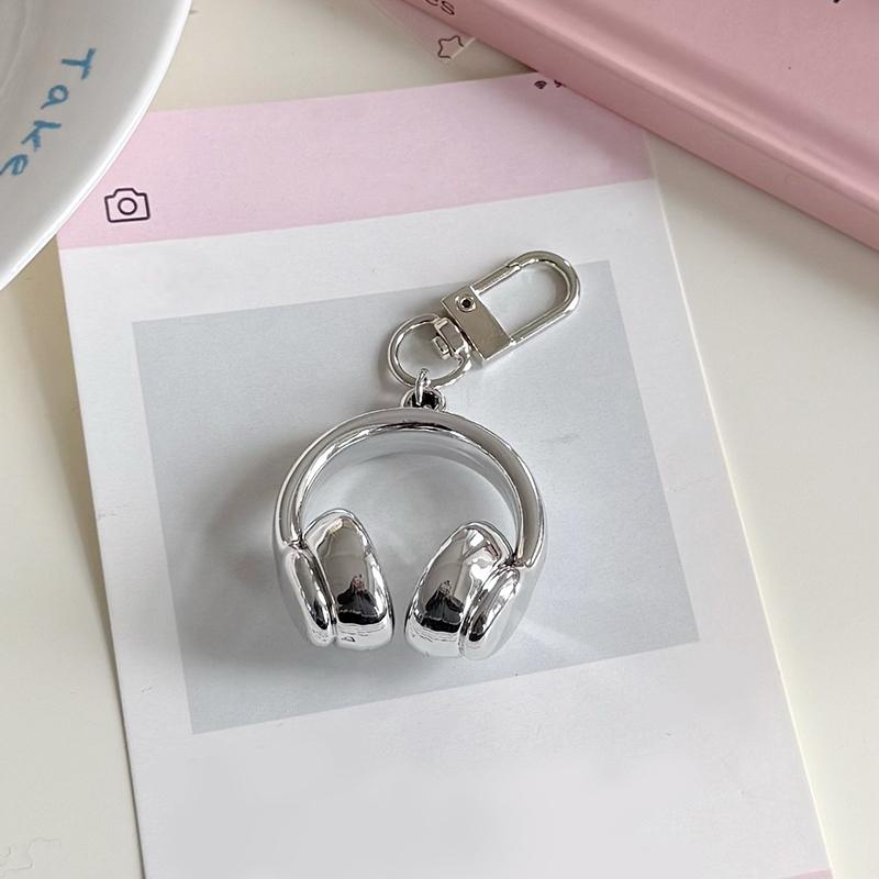 

1 шт. Брелоки DIY Аксессуары Подвески для сумки Милые 3D Форма наушников Y2K Украшение Креативные Подвески для мобильного телефона Смешные Разноцветные A серебряный