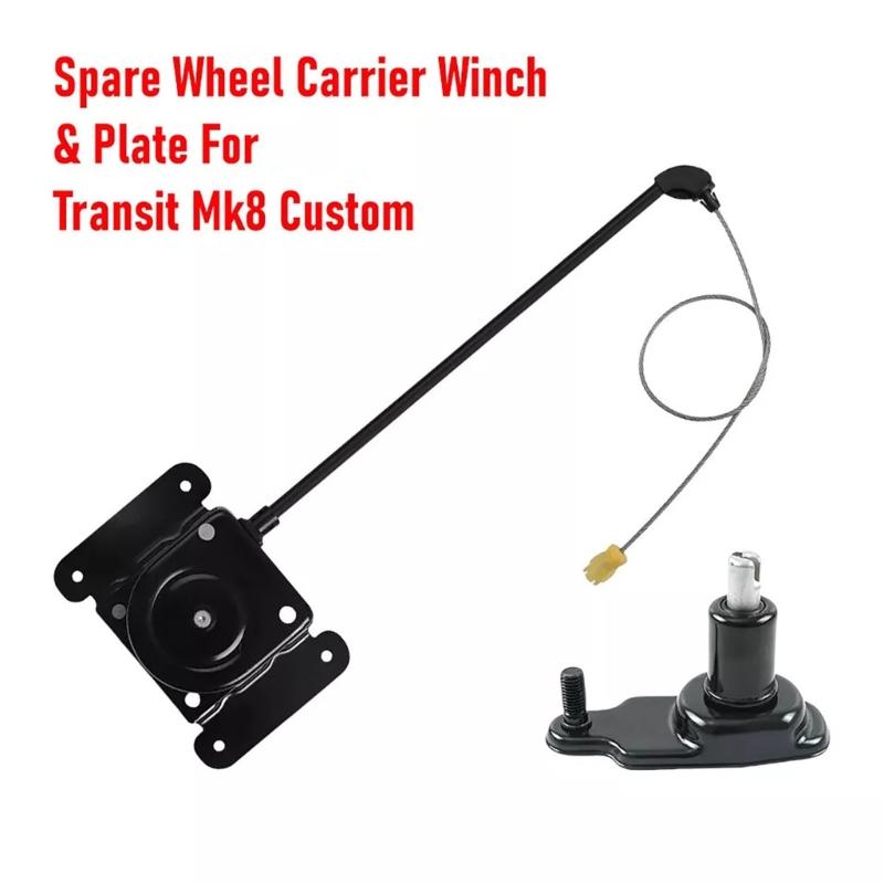 Underbody Spare Tire Hoist Kit with Mounting Bracket for 2012-2023 Transit and Transit Custom Models, Tire Lift Repair Set Unit BK21-1K353-AC