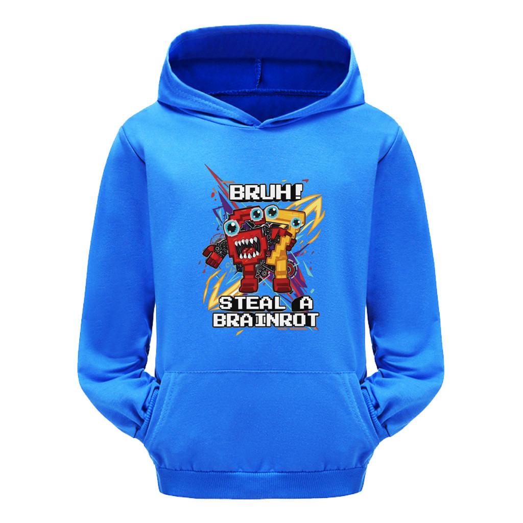 5227 Dětské Chlapecké Dívčí Ukradni Mozkovou Hnilobu 67 Šest Sedm Tištěné Ležérní Mikiny s Dlouhým Rukávem a Kapucí