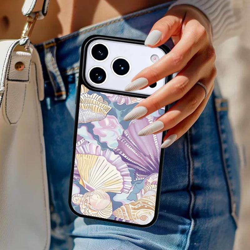 Sea Shells Phone Case For iPhone 17 Air 14 15 13 12 Max Cover For Apple 16e 11 Pro Max Plus Coque