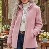 Winter Damen Stehkragen Einfarbig Locker Lässig Mode Langarm Polarfleece Reißverschluss Jacke