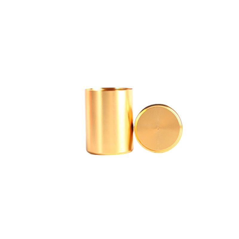 Portable Mini Metal Tea Canister - Titanium Aluminum Alloy, High-Grade Tea Packaging, Empty Gift Box
