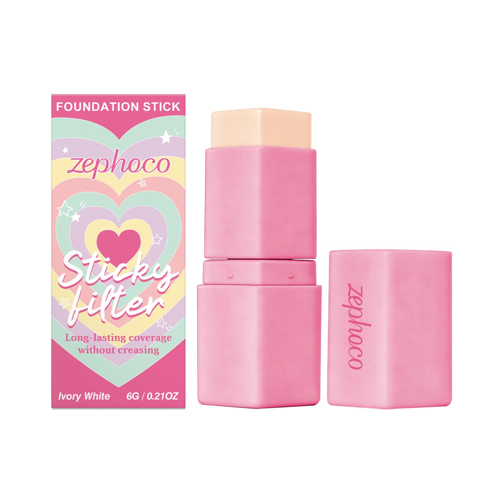 Zephoco Ivory White Long-lasting Concealing Foundation Stick - Portable, Natural, Lightweight, Daily Use.
