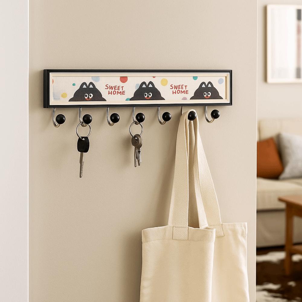 8 Hooks Clothes Coat Storage Hook Vintage Door Back Clothes Hook Suction Cup Door Hook  Home