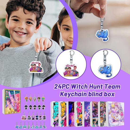 Advent Calendar 2025 24 Days Christmas Countdown Calendar with 24 Keychain Toys Gifts for Kids Adult Teens