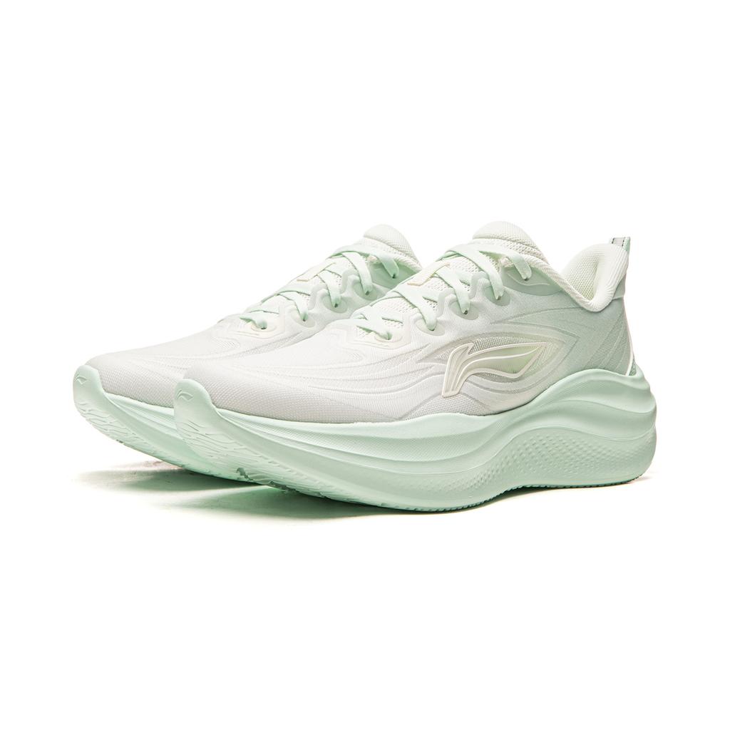 LiNing Lingbo 2 Dicke Sohle Erhöhte Höhe Weicher Rückprall Laufschuhe Damen Sneaker Himmelblau Cremeweiß ARSW042-2