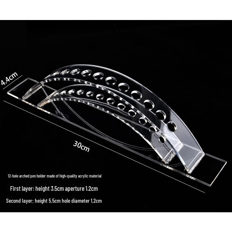 Clear Acrylic Pen and Pencil Display Stand with Customization Options