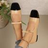 Women's Fashion French Mary Jane Flat Shoes Women's Spring and Autumn New Small Fragrance Retro Pumps