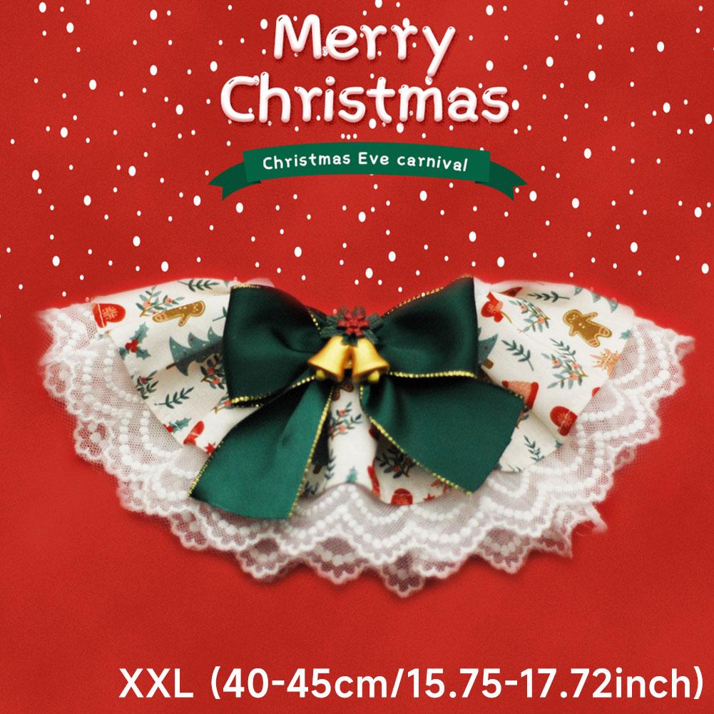 Weihnachten Katze Hund Sabberlätzchen Spitze Speicheltuch Verstellbares Haustierkostüm Zubehör