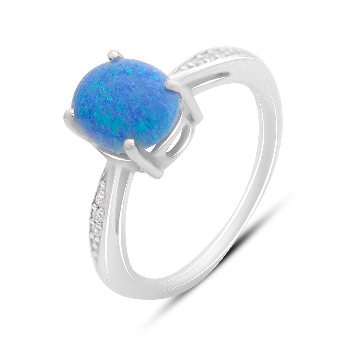 

Серебряное кольцо с опалом 1.123ct, фианитами, вес изделия 2,43 гр (2170549) 17.5