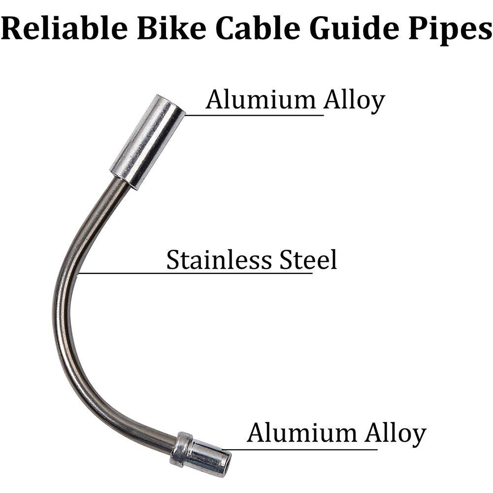 Aluminum Bicycle V Brake Noodles Bend Tube Cable Guide Head Bicycle Hose Rubber Brake Accessory P3I6