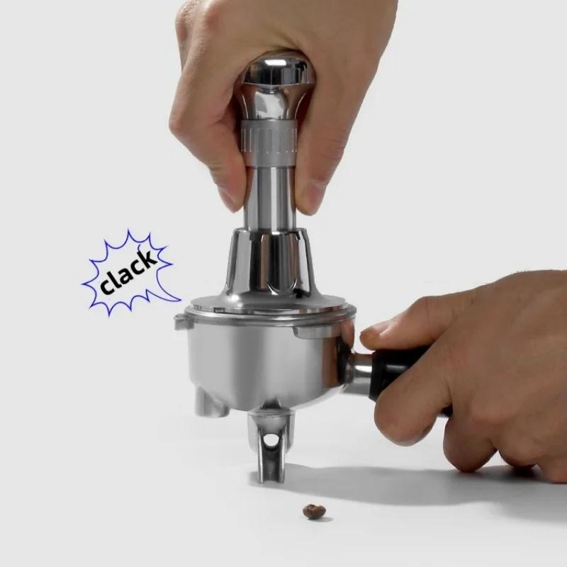 51/53/58mm Coffee Tampers Stainless Steel Rebound Constant Force Impact Tamper Threaded Bottom Espresso Tool Barista Accessories