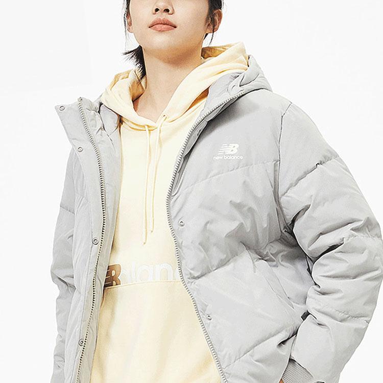 New Balance Down Jacket Winter Women's Light Gray (Unisex) Down Jackets AWJ13344 AL