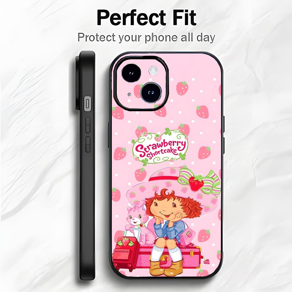 Sweet Cute Cartoon S-Strawberry Shortcake Phone Case Phone Case Soft Packaging Lightweight For iPhone17 16 15 14 13ProMax