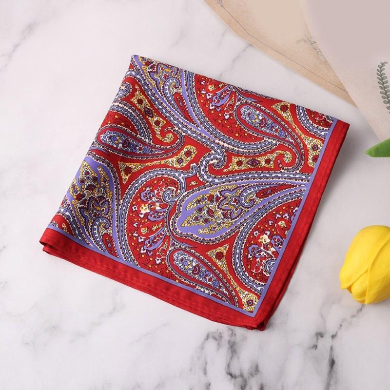 Elegant Pocket Handkerchief Simple Street Head Scarf Multifunctional Hankies for Stylish Gentlemen