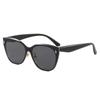 Hong Kong Style Frameless Integrated Sunglasses Women's High-end Cat's Eye Large Square Face Small Seaside UV-proof Sunglasses