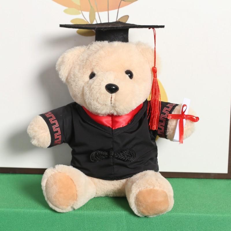 Cute Doctoral Bear Graduation Bear Doll Plush Toy Hat Doctoral Bear Doll Bachelor Bear
