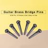 6Pcs/Set Durable Brass Guitar Bridge Pins For Folk Guitars Replacement Parts