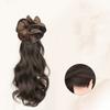 Synthetic Natural and Versatile Grip Clip Headband Integrated Wig Braid Curly Hair Simulation Wig with Ponytail