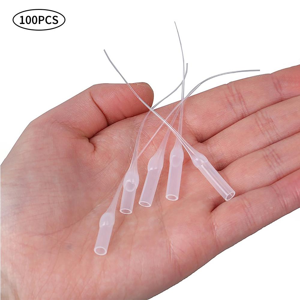 100 Pcs/bag Glue Micro-tips Plastic Glue Bottle Tips Glue Applicator Dropping Tube Nozzle For Crafting Lab Adhesive Dispensers