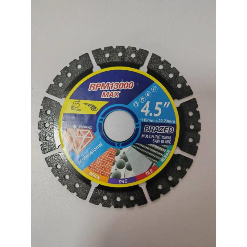 3PCS 4.5Inch Multi Material Cutting Blades for Dry Cut Metal Tile Stone Plastic Angle Grinder Saw Alloy Cast Iron Marble Tool