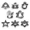 Stainless Steel Christmas Cookie Molds Snowflake Christmas Tree Gingerbread Man Cookie Molds Diy Baking Cookie Molds