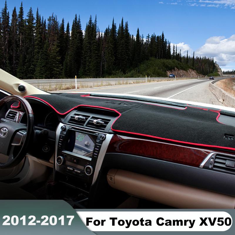 For Toyota Camry XV50 50 2012 2013 2014 2015 2016 2017 Car Dashboard Cover Sun Shade Mat Avoid Light Pad Anti-UV Case Carpets