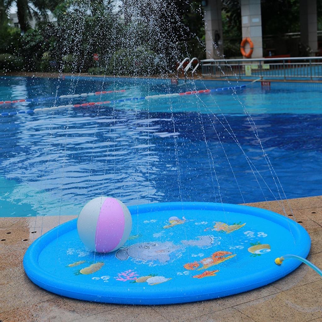 New Inflatable Water Splash Play Pool Playing Sprinkler Mat Yard Outdoor Fun Splash Water Toy Playground Toddler for Kids Outdoor