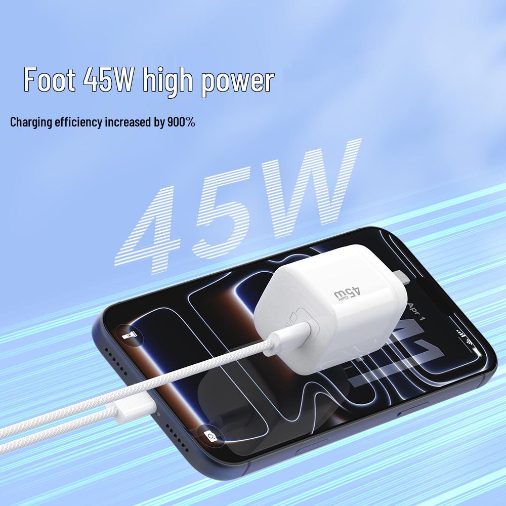 45W GaN Charger: PD Fast Charging Type-C for Phones, Tablets, Laptops
