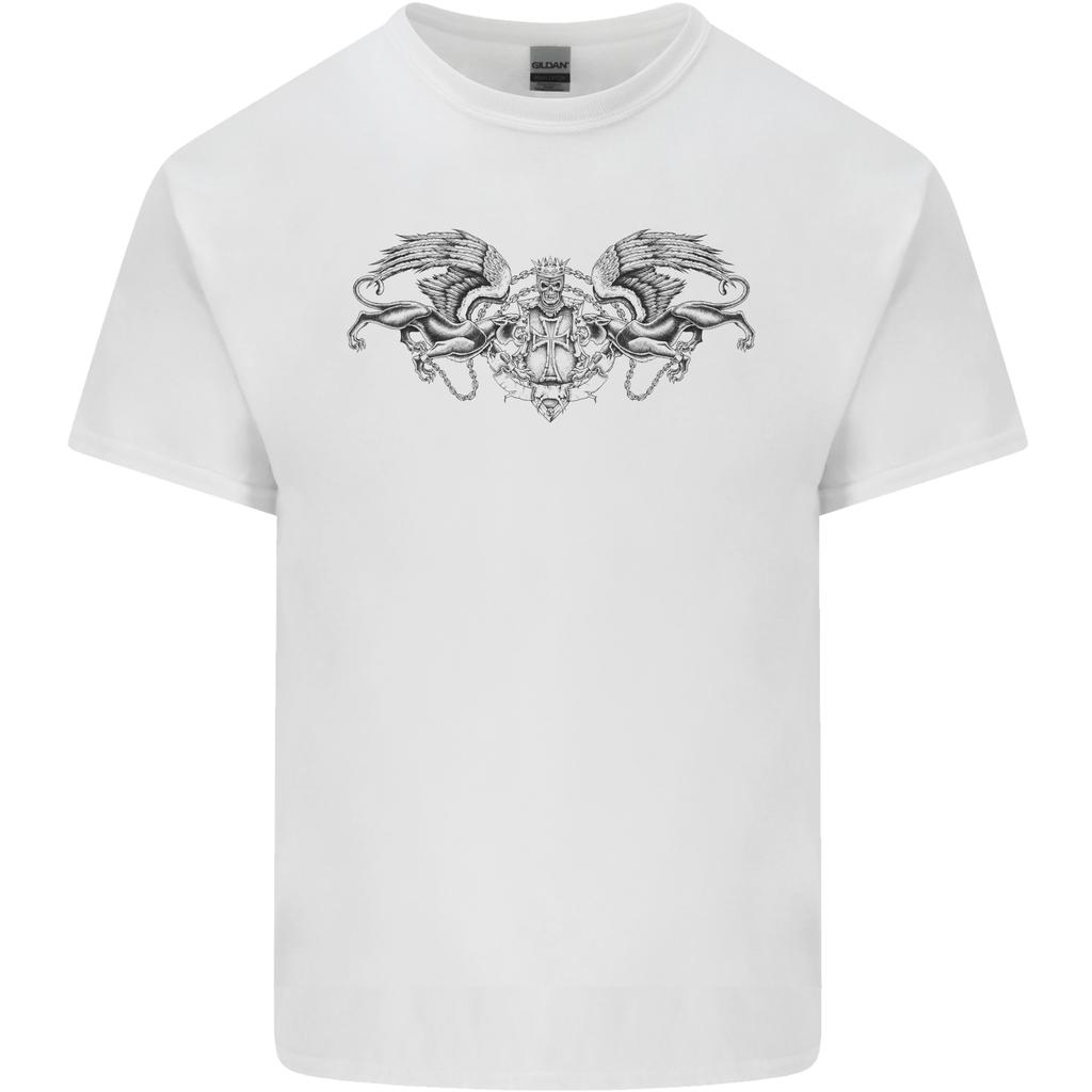 St Georges Day RoUnisex Skull Wings Panther Unisexs Light Cotton Tshirt
