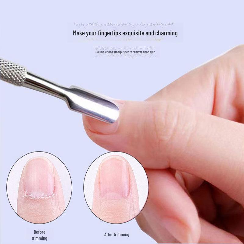 Stainless Steel Double-Headed Cuticle Remover and Pusher Tool for Manicure