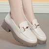 Mode Britischer Stil Dicke Sohle Lackleder Slipper Damen Plateau Schuhe 2024 Frühling Flache Blockabsätze Schuhe Büro Elegant