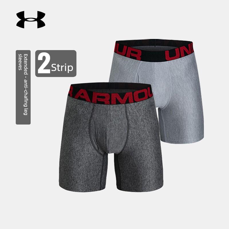 Under Armour Men s Anti-Chafing Boxer Briefs Marathon Quick-Dry Fitness Shorts Sports Underwear 3-Pack M, 2 PACK