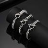 Vnox 6mm Wide Stainless Steel Men's Chain Bracelet, 21cm Length Silver Color Never Fade Toggle Clasp Wristband Punk Jewelry Gift