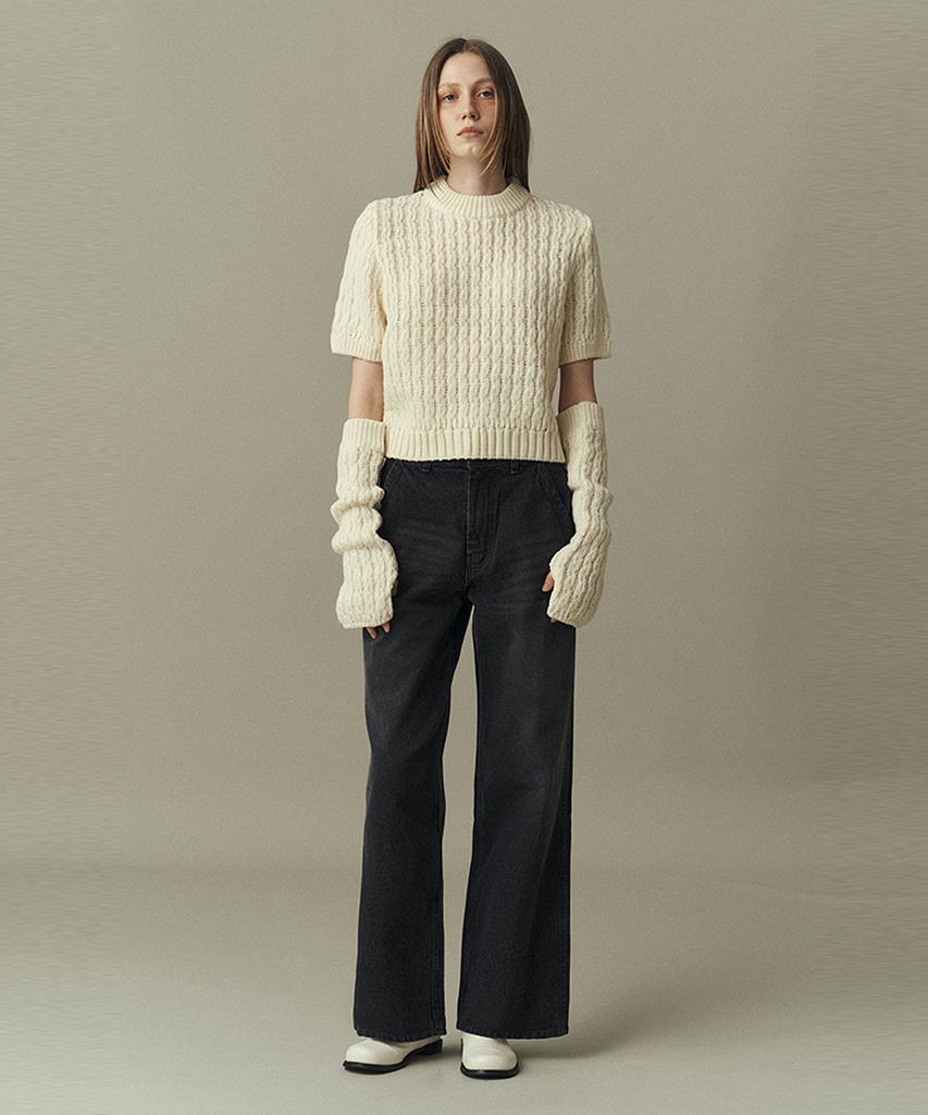 AHWE Rib Cable Sweater & Warmer_Ivory